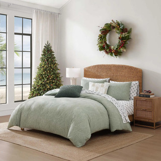Thumbnail 20: Tommy Bahama Tommy Bahama Palm Tree Trellis Cotton Percale Sheet Set 