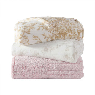 Thumbnail 18: Laura Ashley Laura Ashley Bedford Plush Heated Blanket 