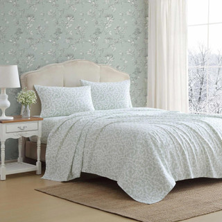 Thumbnail 2: Laura Ashley Laura Ashley Brinna Cotton Flannel Sheet Set 