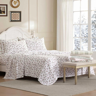 Thumbnail 40: Laura Ashley Laura Ashley Le Fleur Cotton Flannel Sheet Set 