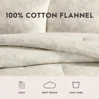 Thumbnail 6: Laura Ashley Laura Ashley Meredith Cotton Flannel Comforter Set 