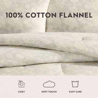 Thumbnail 23: Laura Ashley Laura Ashley Meredith Cotton Flannel Comforter Set 