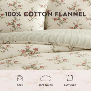 Thumbnail 10: Laura Ashley Laura Ashley Jessika Cotton Flannel Comforter Set 