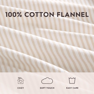 Thumbnail 27: Laura Ashley Laura Ashley Oxfordshire Stripe Cotton Flannel Sheet Set 