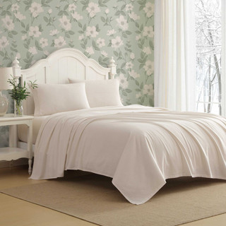 Thumbnail 3: Laura Ashley Laura Ashley Oxfordshire Stripe Cotton Flannel Sheet Set 