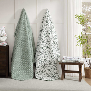 Thumbnail 35: Laura Ashley Laura Ashley Oxfordshire Stripe Cotton Flannel Sheet Set 