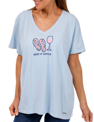 Thumbnail 1: Life is Good Life Is Good Womens Short Sleeve Keep It Simple Top 