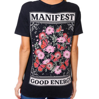 Thumbnail 4: COASTAL DREAMER Coastal Dreamer Juniors Manifest Good Energy Graphic Tee 