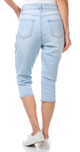 Thumbnail 3: Express Womens 21 in Hyperstretch Denim Capris 