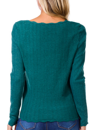 Thumbnail 2: Jessica Simpson Jessica Simpson Juniors Samara Pointelle Long Sleeve Top 
