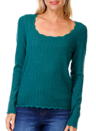 Thumbnail 1: Jessica Simpson Jessica Simpson Juniors Samara Pointelle Long Sleeve Top 