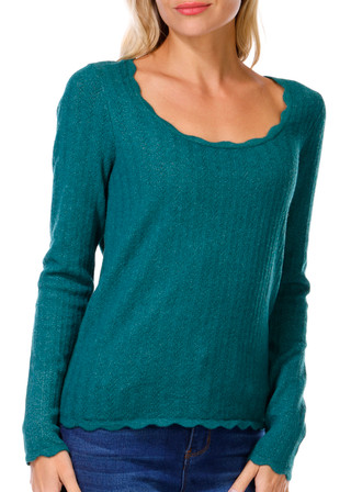 Thumbnail 4: Jessica Simpson Jessica Simpson Juniors Samara Pointelle Long Sleeve Top 