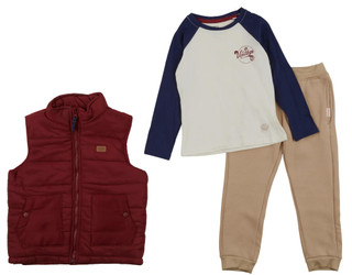 Thumbnail 1: Weatherproof Weatherproof Little Boys 3 Pc Puffer Vest Set 