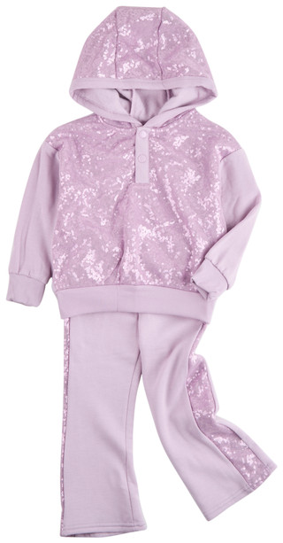 Thumbnail 1: 90 DEGREE BY REFLEX 90 Degree By Reflex Toddler Girls 2 Pc Sequin Hoodie Set 