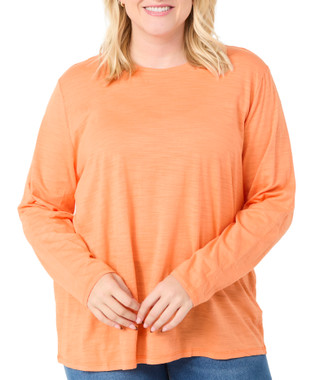 Thumbnail 1: Blue Sol Blue Sol Plus Solid Luxey Long Sleeve Round Neck Top 