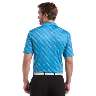 Thumbnail 2: Callaway Callaway Mens Short Sleeve Palm Print Polo Shirt 
