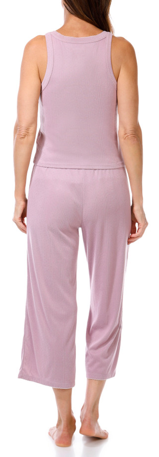 Thumbnail 3: JACLYN Jaclyn Womens 2 Pc Sleeveless Pajama Pants Set 