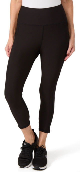 Thumbnail 1: VOGO Vogo Womens Active Solid Ribbed Capri Leggings 