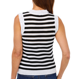 Thumbnail 3: Nanette Lepore Nanette Lepore Womens Sleeveless Stripe Sweater Vest 