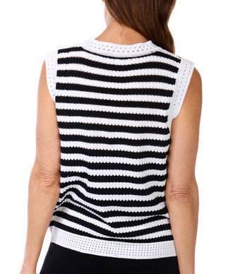 Thumbnail 4: Nanette Lepore Nanette Lepore Womens Sleeveless Stripe Sweater Vest 