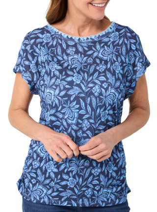 Thumbnail 1: Democracy Democracy Womens Short Sleeve Roll Cuff Top 