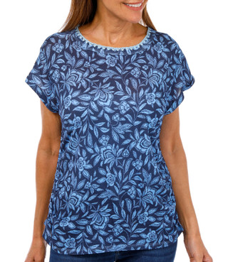 Thumbnail 2: Democracy Democracy Womens Short Sleeve Roll Cuff Top 