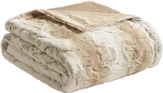 Thumbnail 4: Madison Park Madison Park Sachi Over-Sized Faux Fur Throw 