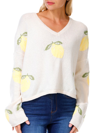 Thumbnail 2: MOON & MADISON Moon & Madison Juniors V Neck Lemon Pullover 
