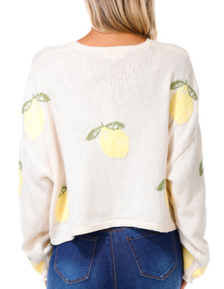Thumbnail 3: MOON & MADISON Moon & Madison Juniors V Neck Lemon Pullover 