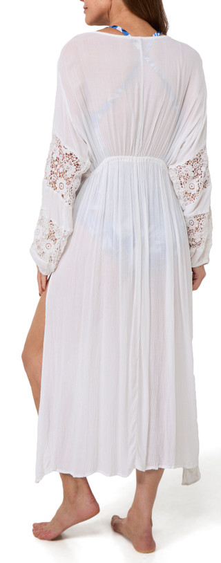 Thumbnail 2: Raviya Raviya Womens Long Sleeve Tie Front Kimono Coverup 