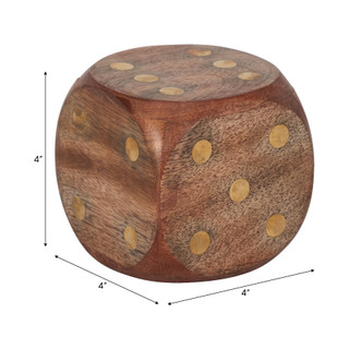 Thumbnail 5: Sagebrook Home Sagebrook Home 4 x 4 Inch Wood Dice Decor 