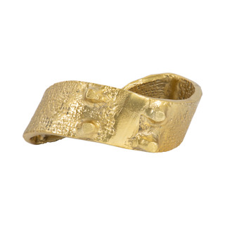 Thumbnail 7: Sagebrook Home Sagebrook Home 8 in Hammered Twisted Gold Ring Home Accent 