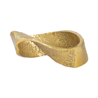Thumbnail 6: Sagebrook Home Sagebrook Home 8 in Hammered Twisted Gold Ring Home Accent 
