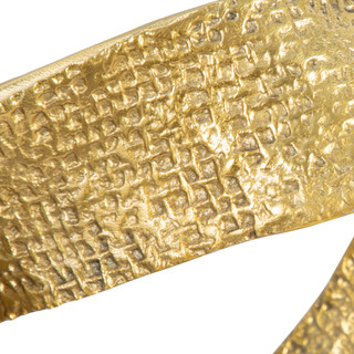 Thumbnail 5: Sagebrook Home Sagebrook Home 8 in Hammered Twisted Gold Ring Home Accent 
