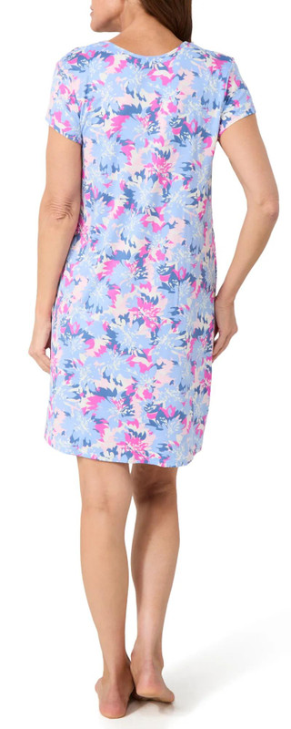 Thumbnail 2: Ellen Tracy Ellen Tracy Womens Short Sleeve Floral Nightgown 