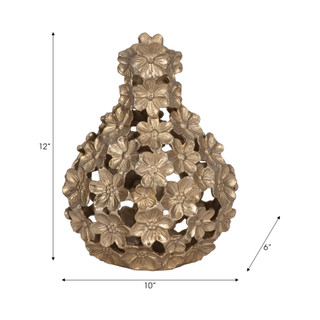 Thumbnail 7: Sagebrook Home Sagebrook Home 12 in Metal Floral Cut-Out Vase 