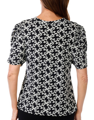 Thumbnail 3: NY COLLECTION NY Collection Womens Print Short Sleeve Top 