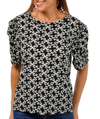 Thumbnail 1: NY COLLECTION NY Collection Womens Print Short Sleeve Top 
