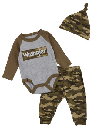Thumbnail 1: Wrangler Wrangler Baby Boys 3 Pc Camo Pajama Pants Set 