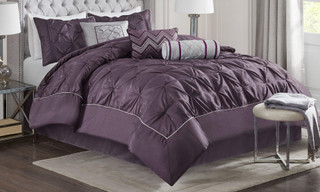 Thumbnail 2: Madison Park Madison Park Laurel Plum 7-pc. Comforter Set 