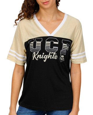 Thumbnail 1: UCF Knights UCF Knights Juniors Short Sleeve Ringer V-Neck T-Shirt Tee 