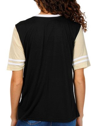 Thumbnail 2: UCF Knights UCF Knights Juniors Short Sleeve Ringer V-Neck T-Shirt Tee 