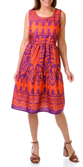 Thumbnail 2: STUDIO EY Studio Ey Womens Sleeveless Poplin Tiered Mini Dress 