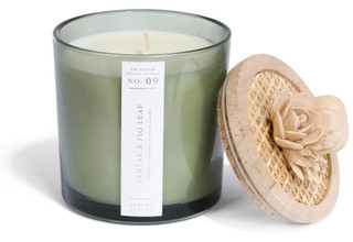 Thumbnail 1: EAST WEST East West 14 oz Santal & Fig Leaf Glass Scented Candle 