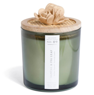 Thumbnail 2: EAST WEST East West 14 oz Santal & Fig Leaf Glass Scented Candle 