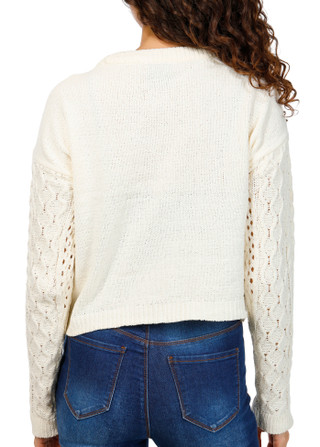 Thumbnail 2: FCT WITH LOVE Jolie & Joy Juniors Solid Cable Knit Sweater 