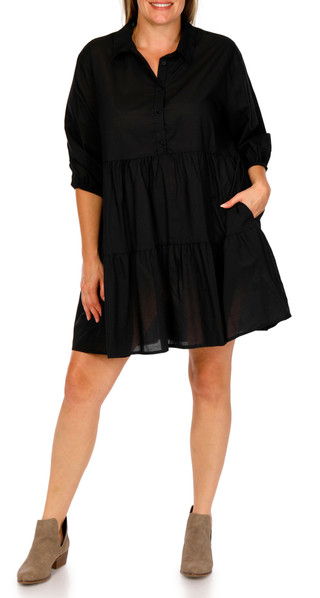 Thumbnail 1: Kaktus Kaktus Plus Cambric Tiered Dress 