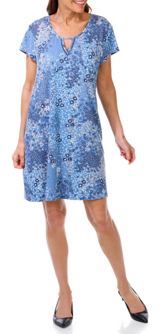 Thumbnail 1: Ellen Tracy Ellen Tracy Womens Short Sleeve Floral Nightgown 