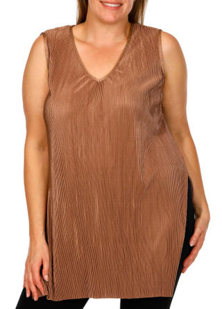 Thumbnail 1: Cyrus Cyrus Plus Sleeveless V-Neck Tunic Top 