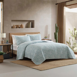 Thumbnail 26: Wrangler Wrangler Prairieland Paisley Reversible Quilt & Sham Set 